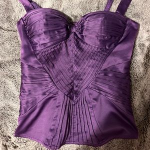 bebe Purple Bustier Top